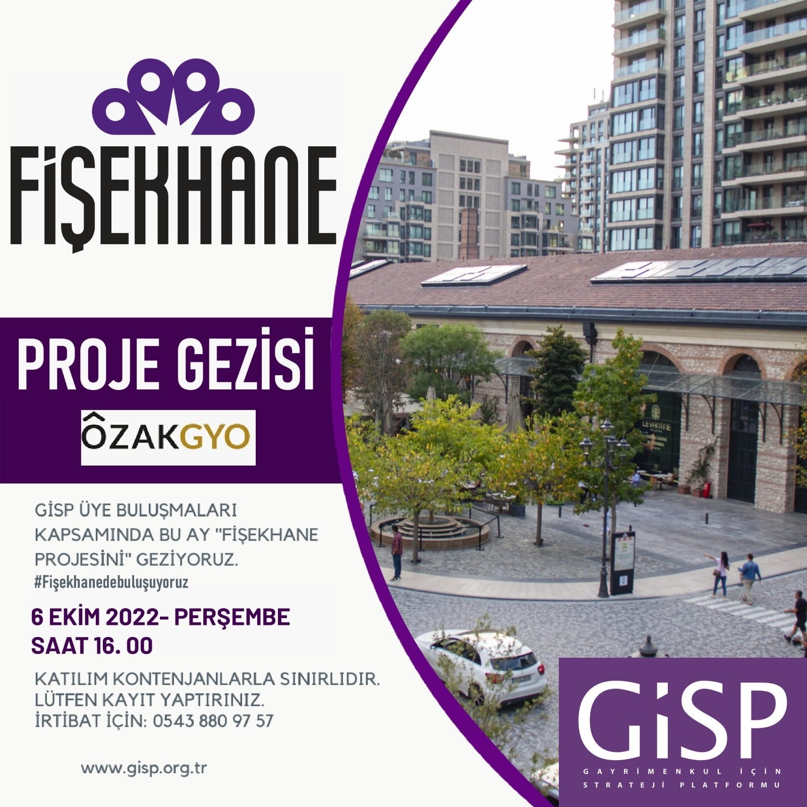 GİSP Proje Gezileri kapsamında 6 Ekim 2022 Tarihinde Fişekhane Proje Gezisini Düzenledik.